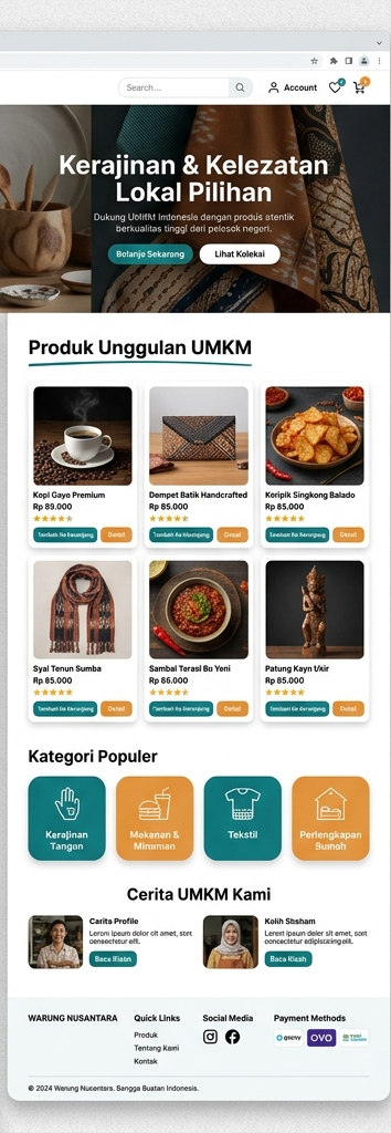 Desain E-Commerce UMKM (Warung Nusantara)