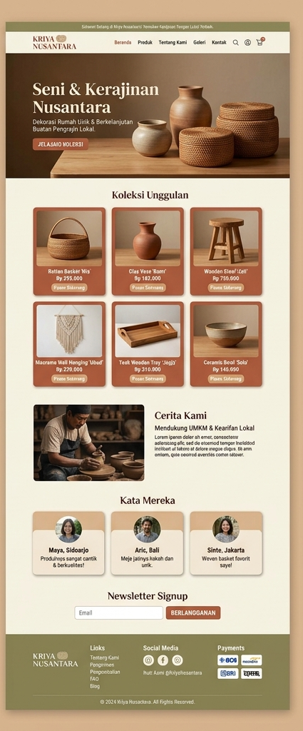 Desain Kerajinan & Decor (Kriya Nusantara)